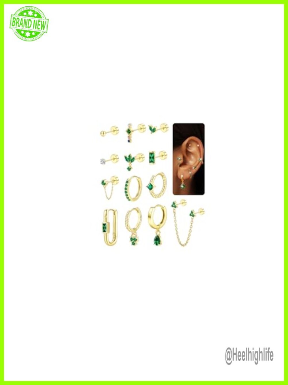 20G Helix Piercing Jewelry Flat Back Cartilage Earrings Surgical Stainless
